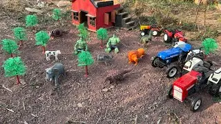 Diy mini Tractor trolley Swaraj 855 FE new Holland 5620  animal Loading transport￼ unloading forest￼