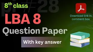 8th class LBA Test 8 Question Paper with Key Answer 2025-26 | 8th class LBA question papers