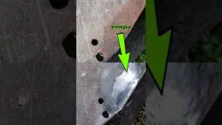 Restoring a rusted faded chassis number using acid☠️🔥#shorts #vespa #chassis #rust #viral