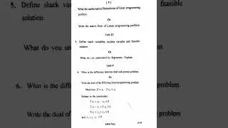 Msc 3rd sem 2019 operations research previous year paper