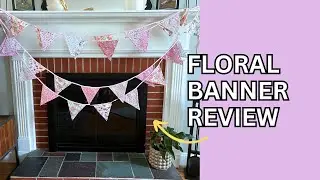 Pink Floral Triangle Bunting Banner Review from Amazon - Perfect for Bridal Shower/Birthday Party!