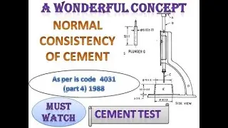 Consistency test of cement - As per is code 4031 (part 4) 1988 Hindi me viral