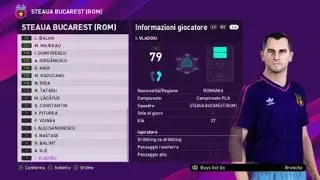 eFootball PES 2020 (PS4) - STEAUA BUCAREST CLASSIC ALL TIME XI (34/100)
