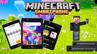 Minecraft PE Smartphone Addon For Version 1.21.50+ | Phone Mod for MCPE with custom Ul and apps 