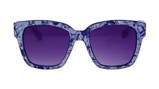 MK86005 - &Oacute;culos De Sol Feminino Quadrado Oversized Gateado Retro Acetato Mackage - Marmorizado