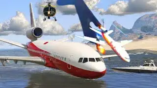 GIANT A380 Emergency Landing On Beach After Crash on Runway - GTA 5