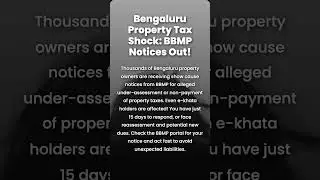 Bengaluru Property Tax Alert: BBMP Show Cause Notices Issued