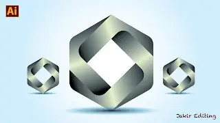 Modern Polygon Logo Design in Adobe Illustrator Tutorials  |  Jakir Editing