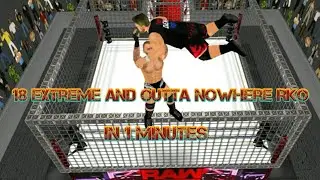 Wr3d mods|18 Extrme and crazy Rko by Randy orton|In 1 minutes|Wwe Fury series