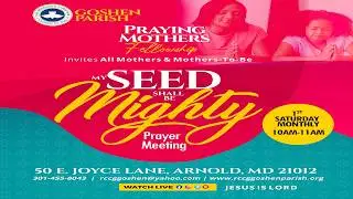 RCCG Goshen Parish Arnold-Annapolis, MD - Praying Mothers Fellowship on Saturday,  Jan 3rd, 2026
