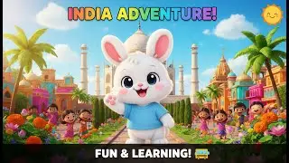 Bunny Travels to India 🇮🇳✈️ | Learn Geography, Culture & Fun for Kids
