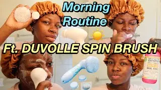 MORNING ROUTINE☀️ FT. DUVOLLE FACIAL SPIN BRUSH | Jada Lin