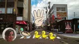 counting theme: how many ducks are crossing the street ?
