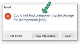 Fivem could not find component cache storage file | fivem cache delete