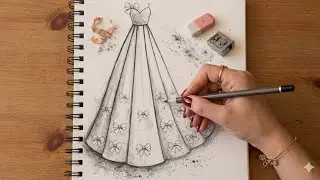 How to Draw a Coquette Aesthetic Dress 🎀Welcome to my channel! 🖋️