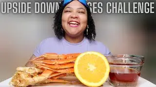 WEARING UPSIDE DOWN GLASSES CHALLENGE , SNOW CRAB LEGS MUKBANG by @KCConnection | @Shai.b