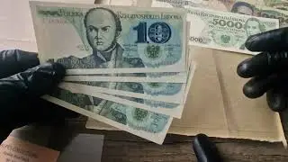Banknoty 10 złotych 1994 i 1982 przesyłka z Francji.