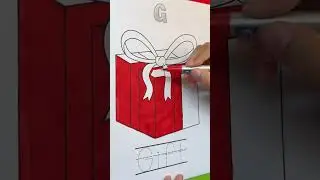 How to color Gift With Coloring G For Gift| Video For Kids #shorts  #kids