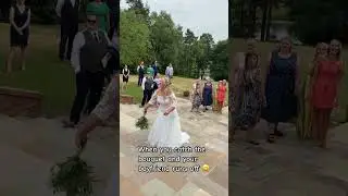 When you see your girlfriend catch the bouquet #funny #funnyprank #textgram
