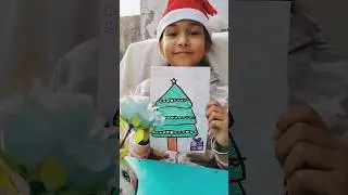 Christmas tree drawing 🎄😄#shorts #christmas #youtube shorts  #kids video #kids fun