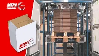 Case former with pallet size magazine