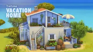 🌊 Tartosa Vacation House - Exterior | The Sims 4 | Speed Build with Ambience Sounds