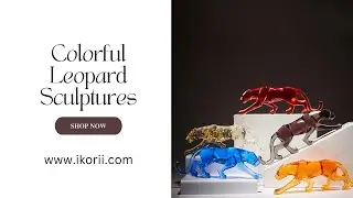 Colorful Leopard Sculptures