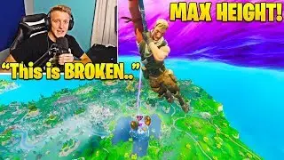 Tfue Shows/Explains NEW Max Height Trick using Floating Island! - Fortnite Funny Moments