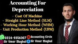 Accounting For Depreciation|Straight Line Method|Working Hour & Unit Production Method|Cost Of Asset