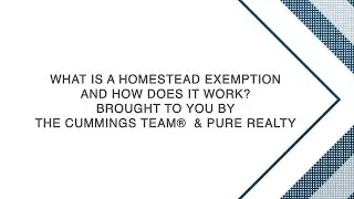 What is a Homestead Exemption featuring Alvin Lankford & Larry Gaddes