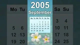 September 2005 Calendar