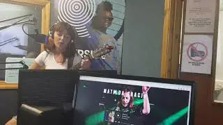 Matilda Gracia in the Riverside Radio Studio singing The Time Is Now