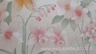 Wallpaper Dinding Motif Bunga Lily - Flower Story - Seri F18