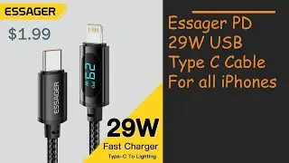 Essager PD 29W USB Type C to Lightning display LED