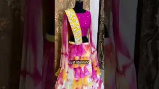 Pink Yellow Tie-Dye Lehenga 2025 | Haldi Mehendi Function Outfit | Ruffle Lehenga #fashion2025