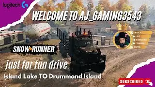 Island Lake To Drummond Island just for fun drive #snowrunner #offroading 