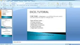 String Functions Excel Tutorial Part 1