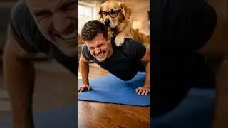 My Dog Thinks He&rsquo;s My Personal Trainer 💀🐶 #dogshorts #funnyshorts #gymfails #dogtrainer