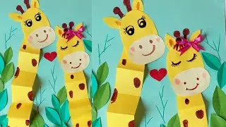 DIY Paper Craft Simple | Paper Art for beginners| Giraffe Craft  | Easy  paper craft | Craftmerint