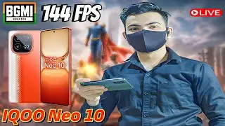 LIVE IQOO Neo 10 Gaming Test : 120 FPS / 90 FPS / 144 Hertz : BGMI 1V1 TDM Room PUBG Mobile 2K RODAN