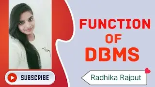 2. Function of DBMS|| Explain functions of database management system in detail||