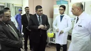 زيارة محافظ المثنى الدكتور فالح الزيادي الى مستشفى الحسين التعليمي في السماوة