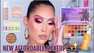 TESTING A FULL FACE OF AFFORDABLE MAKEUP| MAKEUP REVOLUTION, COLOURPOP, RIMMEL & MORE