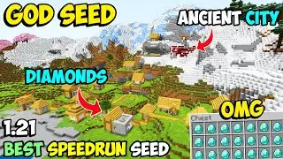 🔥 Diamond Speedrun [God Seed] for Minecraft Bedrock & PE 1.21 | Blacksmith Village & Stronghold