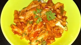 Red Sauce Pasta In Desi Style😋😍