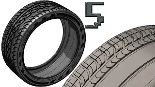 5-Project 36| Re-Scale Tire |SolidWorksTutorial : snow pattern pt.2 (pattern4, triangle edge Chamfer