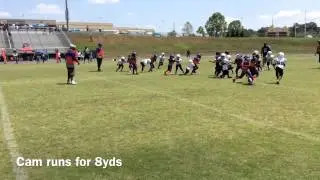 Stan Potts Jr. leads the EK Tigers 6u team to the 2015 Spring Football Championship game and wins.