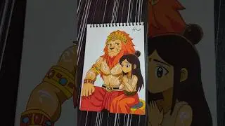 Prahlad's Faith: The Cure to Narasimha&rsquo;s Wrath #drawing #animedrawing