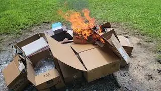 Burning Stuff 1155: Pile of Cardboard Boxes