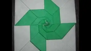 Origami - How to fold a Spiraled Square